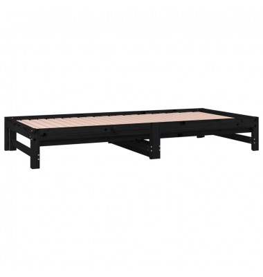 Ištraukiama lova, juoda, 2x(80x200)cm, pušies medienos masyvas - Lovos - 9