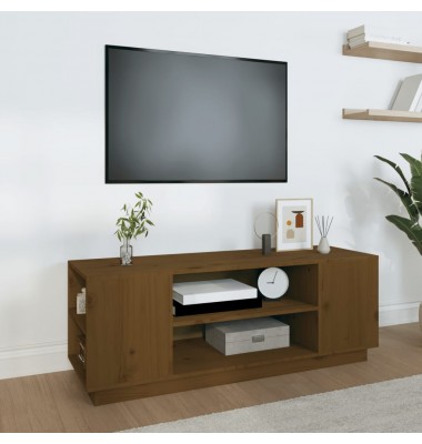  Televizoriaus spintelė, medaus ruda, 110x35x40,5cm, pušis - TV spintelės - 1