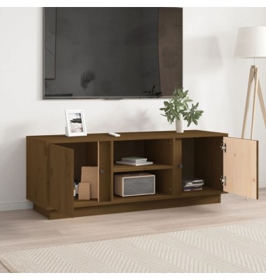  Televizoriaus spintelė, medaus ruda, 110x35x40,5cm, pušis - TV spintelės - 3