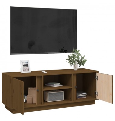  Televizoriaus spintelė, medaus ruda, 110x35x40,5cm, pušis - TV spintelės - 5