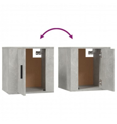 Sieninės TV spintelės, 2vnt., betono pilkos, 40x34,5x40cm - TV spintelės - 9