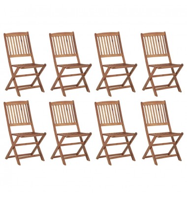  Sulankstomos lauko kėdės, 8vnt., akacijos medienos masyvas - Lauko kėdės - 1