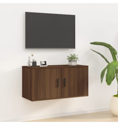  Sieninė televizoriaus spintelė, ruda ąžuolo, 80x34,5x40cm - TV spintelės - 1