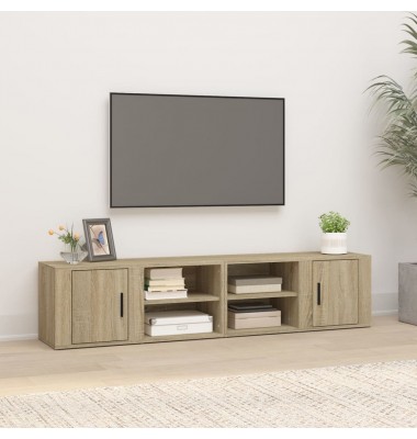  Televizoriaus spintelės, 2vnt., ąžuolo, 80x31,5x36cm, mediena - TV spintelės - 1