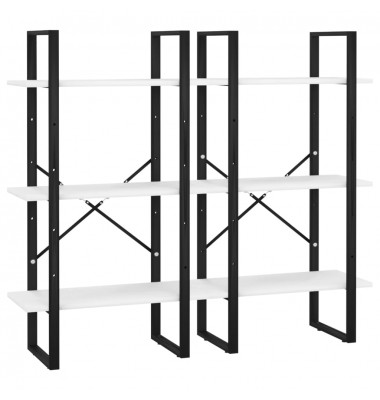  Sandėliavimo lentyna, balta, 60x30x210cm, apdirbta mediena - Pastatomos lentynos, spintelės - 3