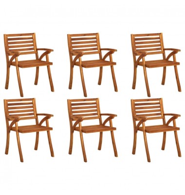  Sodo kėdės, 6vnt., akacijos medienos masyvas (2x310630) - Lauko kėdės - 1