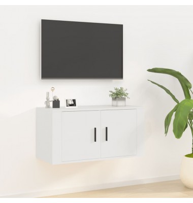  Sieninė televizoriaus spintelė, balta, 80x34,5x40cm - TV spintelės - 1