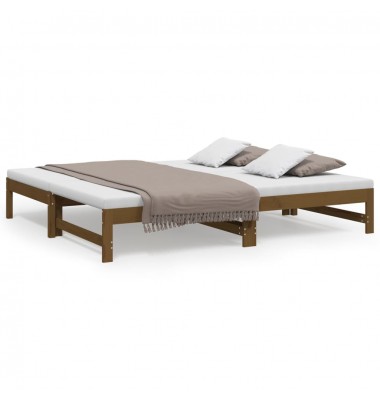 Ištraukiama lova, medaus ruda, 2x(75x190)cm, pušies masyvas - Lovos - 2