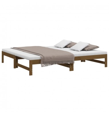  Ištraukiama lova, medaus ruda, 2x(75x190)cm, pušies masyvas - Lovos - 3