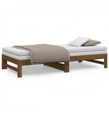  Ištraukiama lova, medaus ruda, 2x(75x190)cm, pušies masyvas - Lovos - 5