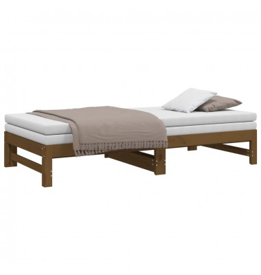  Ištraukiama lova, medaus ruda, 2x(75x190)cm, pušies masyvas - Lovos - 6