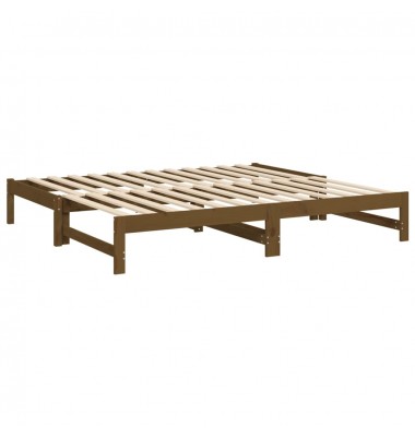 Ištraukiama lova, medaus ruda, 2x(75x190)cm, pušies masyvas - Lovos - 7