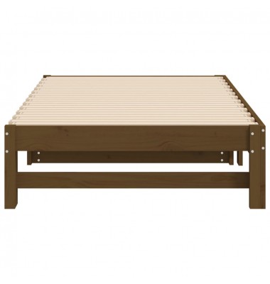  Ištraukiama lova, medaus ruda, 2x(75x190)cm, pušies masyvas - Lovos - 9