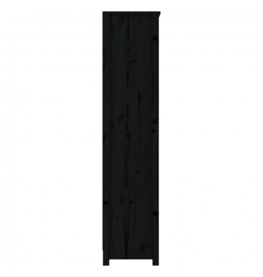  Spintelė knygoms, juoda, 80x35x154cm, pušies medienos masyvas - Pastatomos lentynos, spintelės - 6