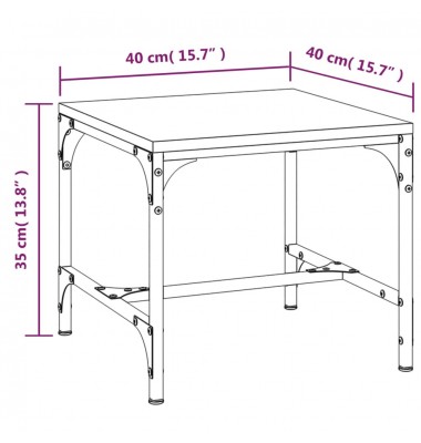  Šoniniai staliukai, 2vnt., juodi, 40x40x35cm, apdirbta mediena - Kavos staliukai - 9