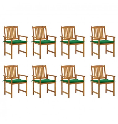  Sodo kėdės su pagalvėlėmis, 8vnt., akacijos medienos masyvas - Lauko kėdės - 1