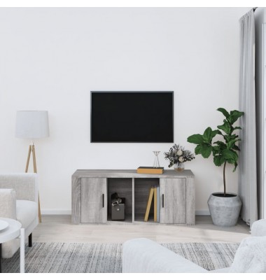  Televizoriaus spintelė, pilka ąžuolo, 100x35x40cm, mediena - TV spintelės - 1