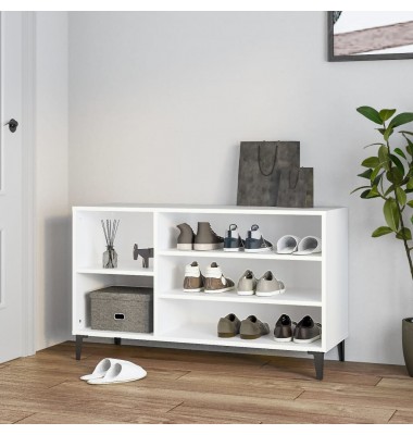  Spintelė batams, baltos spalvos, 102x36x60cm, apdirbta mediena - Spintelės ir lentynos batams - 1