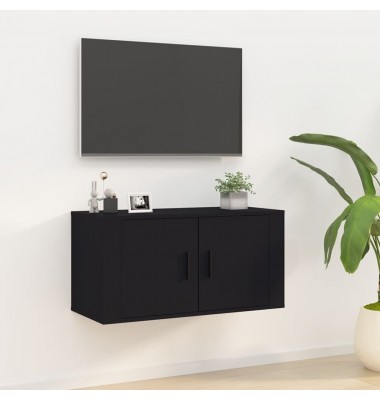 Sieninė televizoriaus spintelė, juoda, 80x34,5x40cm - TV spintelės - 1