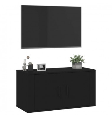  Sieninė televizoriaus spintelė, juoda, 80x34,5x40cm - TV spintelės - 4
