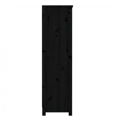  Spintelė knygoms, juoda, 80x35x126cm, pušies medienos masyvas - Pastatomos lentynos, spintelės - 6