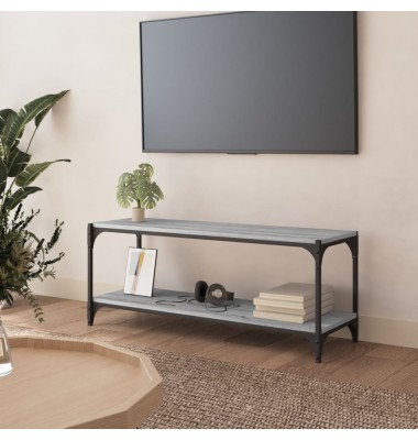  TV spintelė, pilka ąžuolo, 100x33x41cm, mediena ir plienas - TV spintelės - 1