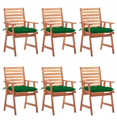  Lauko valgomojo kėdės su pagalvėlėmis, 6vnt., akacija - Lauko kėdės - 1