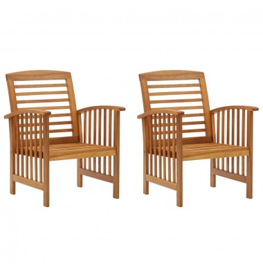  Sodo kėdės, 2vnt., akacijos medienos masyvas - Lauko kėdės - 1