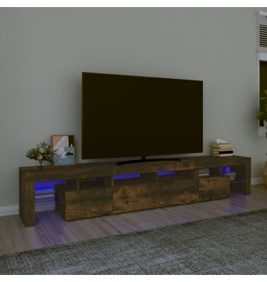  Televizoriaus spintelė su LED, dūminio ąžuolo, 230x36,5x40cm - TV spintelės - 1