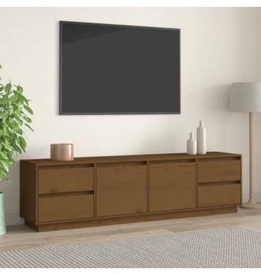  Televizoriaus spintelė, medaus ruda, 176x37x47,5cm, pušis - TV spintelės - 1