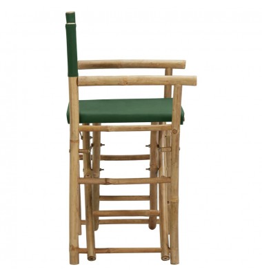  Režisieriaus kėdės, 2vnt., žalios, bambukas ir audinys  - Lauko kėdės - 4