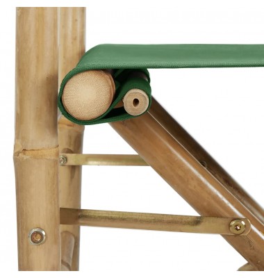  Režisieriaus kėdės, 2vnt., žalios, bambukas ir audinys  - Lauko kėdės - 6