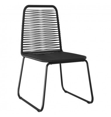  Lauko valgomojo kėdės, 4vnt., juodos spalvos, poliratanas - Lauko kėdės - 2