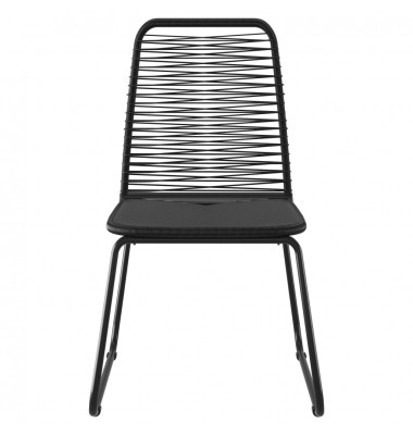  Lauko valgomojo kėdės, 4vnt., juodos spalvos, poliratanas - Lauko kėdės - 3