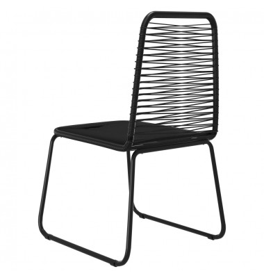  Lauko valgomojo kėdės, 4vnt., juodos spalvos, poliratanas - Lauko kėdės - 5