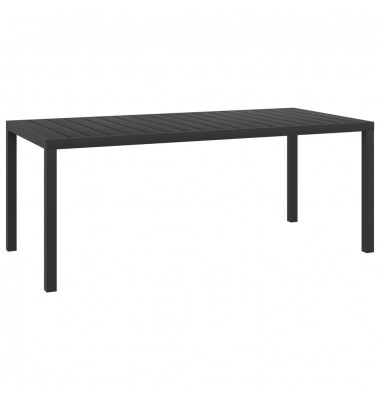  Sodo stalas, juodas, 185x90x74cm, aliuminis ir WPC - Lauko stalai, staliukai - 1