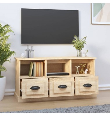  Televizoriaus spintelė, ąžuolo, 100x35x50cm, apdirbta mediena - TV spintelės - 3