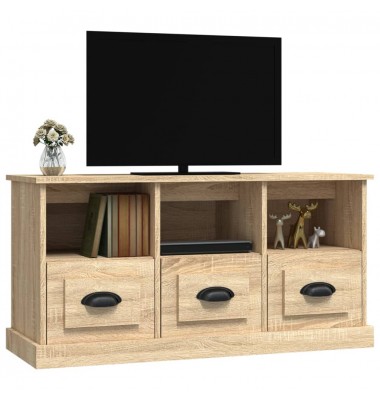  Televizoriaus spintelė, ąžuolo, 100x35x50cm, apdirbta mediena - TV spintelės - 4