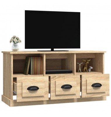  Televizoriaus spintelė, ąžuolo, 100x35x50cm, apdirbta mediena - TV spintelės - 5