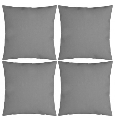  Pagalvėlės, 4vnt., pilkos spalvos, 50x50cm, audinys - Dekoratyvinės pagalvėlės - 1