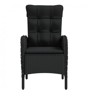  Sodo komplektas su pagalvėlėmis, 9 dalių, juodos spalvos - Lauko baldų komplektai - 4