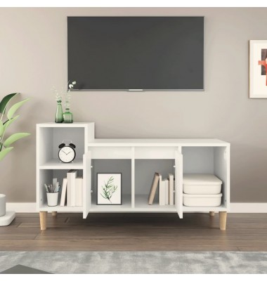  Televizoriaus spintelė, baltos spalvos, 100x35x55cm, mediena - TV spintelės - 3