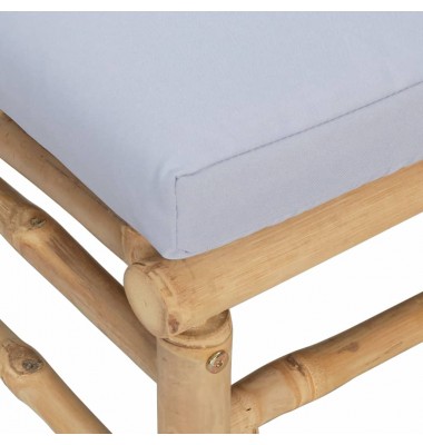  Sodo pakoja su šviesiai pilka pagalvėle, bambukas - Moduliniai lauko baldai - 5