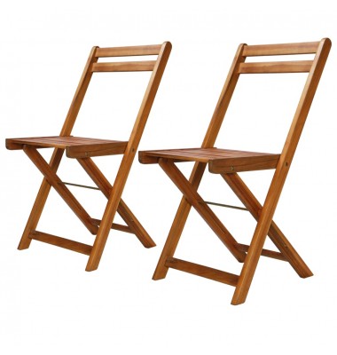  Lauko bistro kėdės, 2 vnt., akacijos medienos masyvas - Lauko kėdės - 1