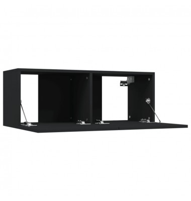  Televizoriaus spintelės, 2vnt., juodos, 80x30x30cm, mediena - TV spintelės - 7