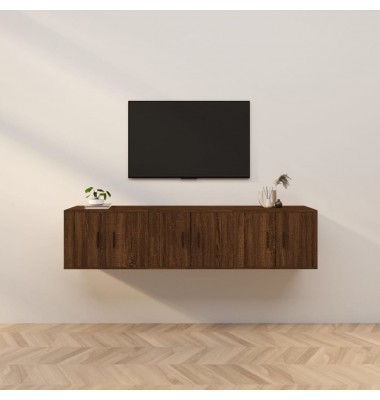  Sieninės TV spintelės, 3vnt., rudos ąžuolo, 57x34,5x40cm - TV spintelės - 1