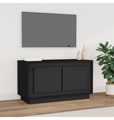  Televizoriaus spintelė, juodos spalvos, 80x35x45cm, mediena - TV spintelės - 1