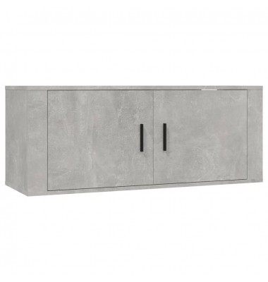  TV spintelių komplektas, 3 dalių, betono pilkas, mediena - TV spintelės - 4