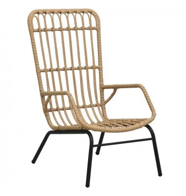  Sodo krėslas, poliratanas, šviesiai rudas - Lauko kėdės - 1