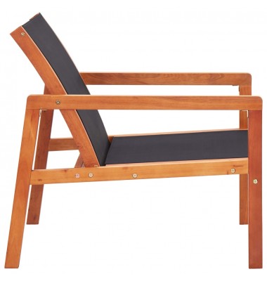  Sodo poilsio kėdė, juoda, eukalipto masyvas ir tekstilenas - Lauko kėdės - 3